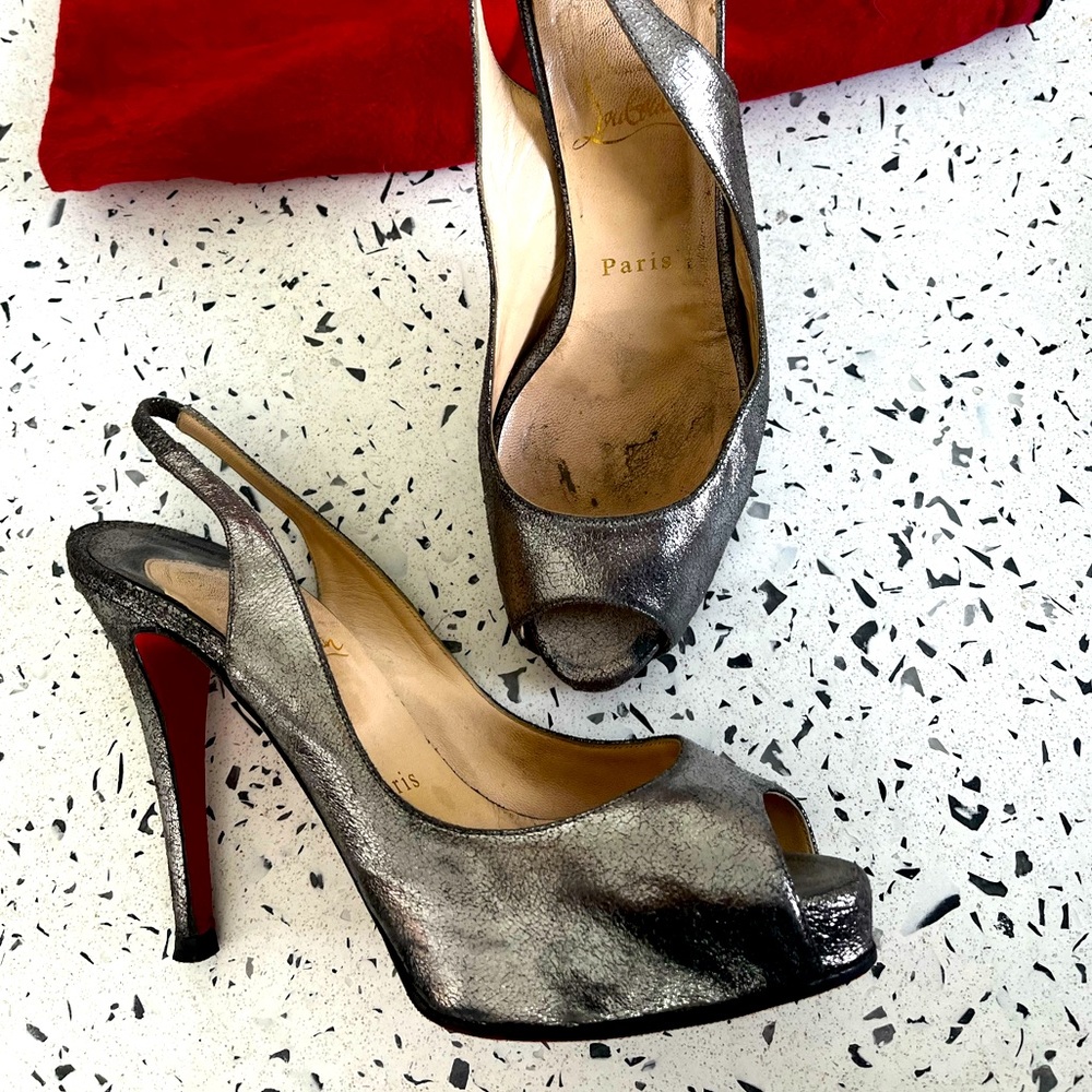 Louboutin | platform sling back pumps | Size 38.5